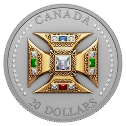 Canada: St. Edward’s Crown $20 pozłacany Srebro 2023 Matte Proof 