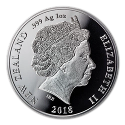 Kaszalot spermacetowy kolorowany 1 uncja Srebra 2018 Proof