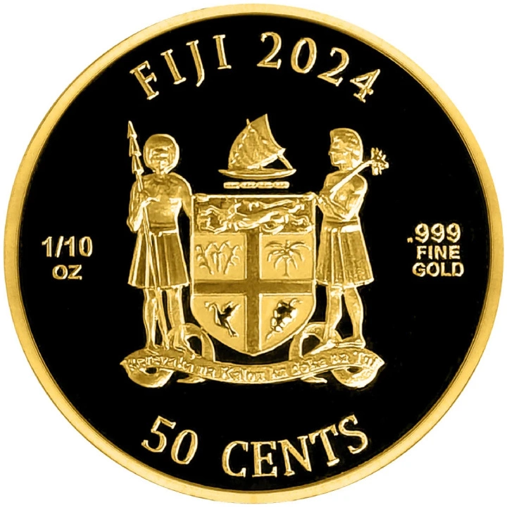 Fiji: Cats 1/10 uncji Złota 2024 Prooflike