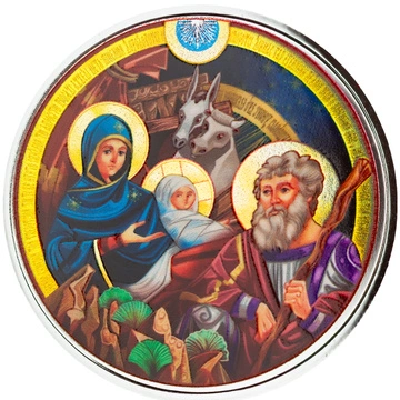 Medal - The Bethlehem Nativity kolorowany 1 uncja Srebra Prooflike