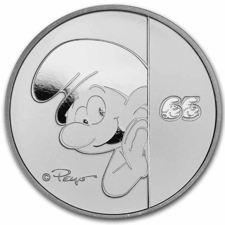 Niue: Smerfy - 65. rocznica 1 uncja Srebra 2023 Slab