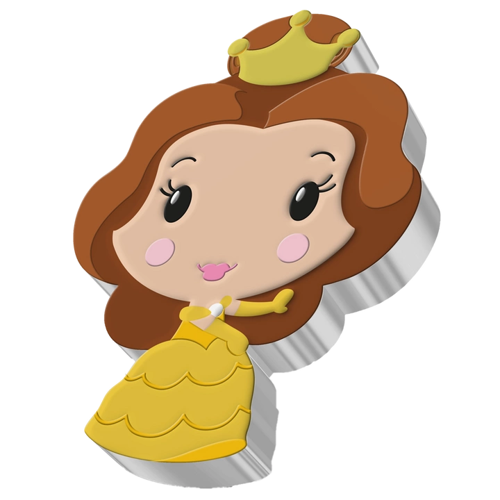 Niue: Disney - Belle Chibi Coin kolorowany 1 uncja Srebra 2021 Proof