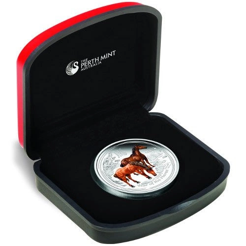 Lunar II: Rok Konia 1 uncja Srebra 2014 Edycja kolorystyczna