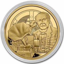  Niue: Icons of Inspiration - Thomas Edison 1 uncja Złota 2023