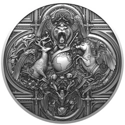 Niue: Wild - Wild Scenery $5 Srebro 2022 High Relief Antiqued Coin