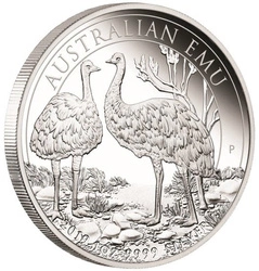 Australijski Emu 1 uncja Srebra 2019 Proof