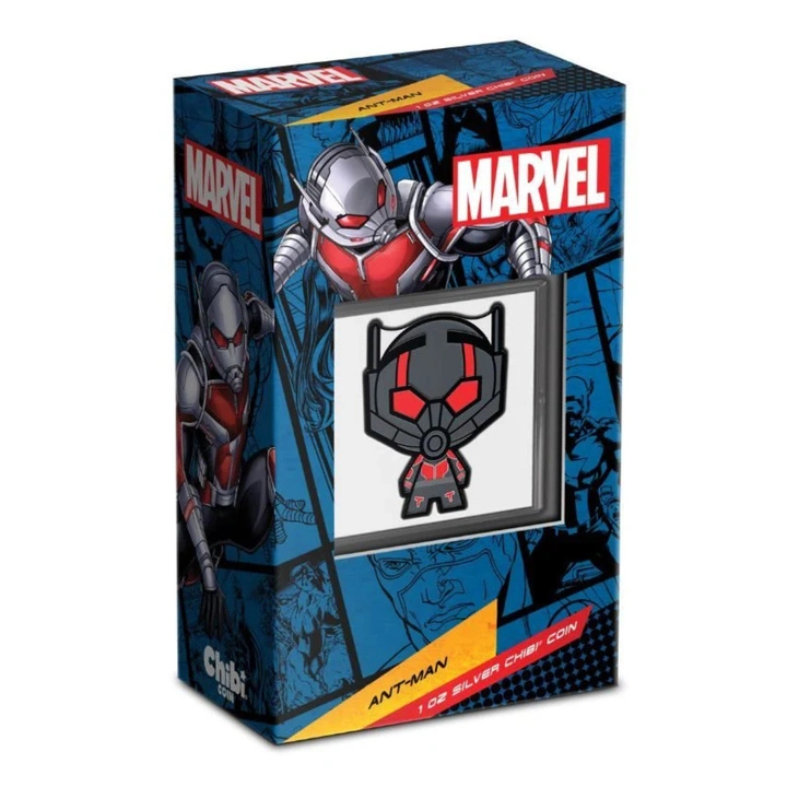 Niue: Marvel Ant-Man Chibi Coin kolorowany 1 uncja Srebra 2023 Proof