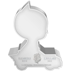Niue: The Batman - Batman Day Chibi Coin kolorowany 2 uncje Srebra 2022 Proof