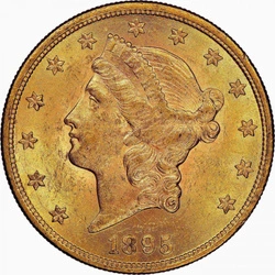 Liberty Head $20 Złoto 1895