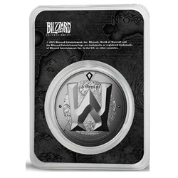 Medal World of Warcraft Token kolorowany 1 uncja Srebra 2025 Slab