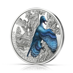 Microraptor gui kolorowany 3 Euro Miedź 2022