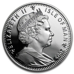 Isle of man Seria koty: Himalayan 1 Uncja Srebra 2005 Proof