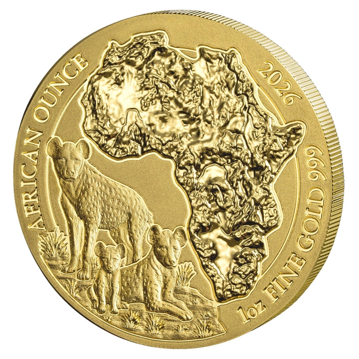 Rwanda: African Ounce - Spotted Hyena 1 uncja Złota 2026