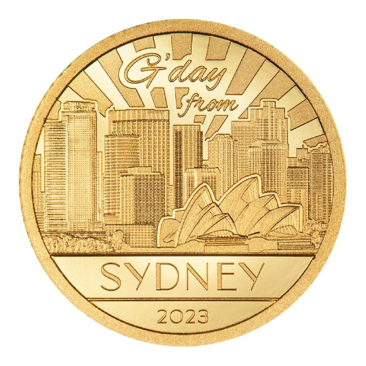 Cook Islands: Big City Lights – Sydney 0,5 grama Złota 2023 Proof