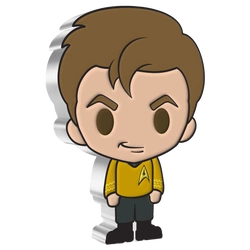 Niue: Star Trek - Captain Kirk Chibi Coin kolorowany 1 uncja Srebra 2021 Proof