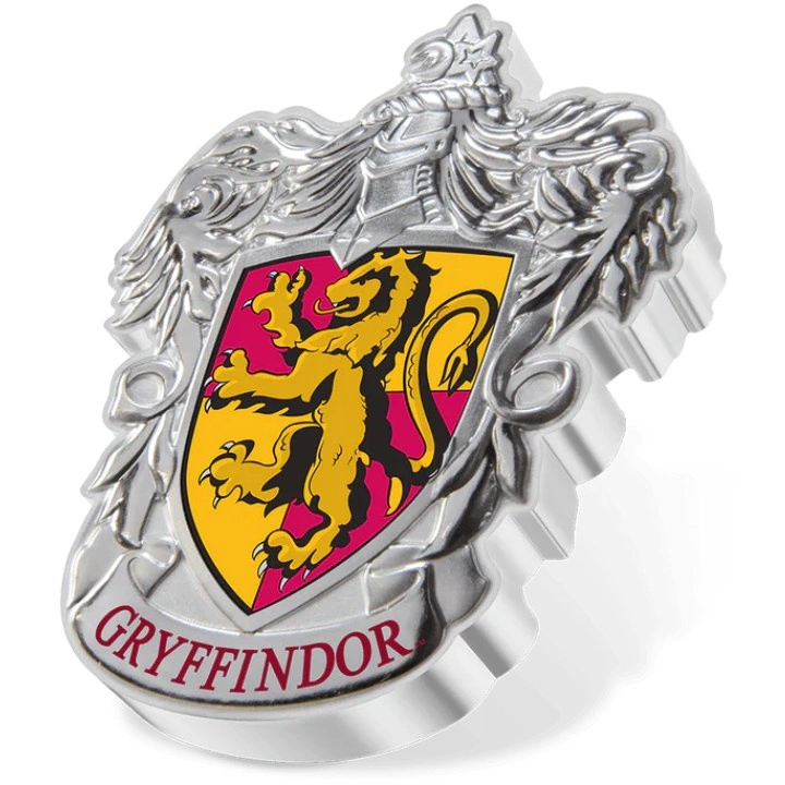 Niue: Harry Potter - Gryffindor Crest kolorowany 1 uncja Srebra 2021 Proof