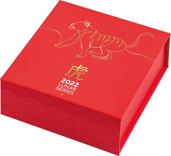 Sztabko Moneta Lunar: Rok Tygrysa 1/2 uncji Srebra 2022 Frosted Ingot
