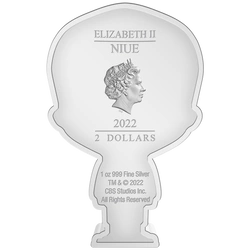 Niue: Star Trek - Jean-Luc Picard Chibi Coin kolorowany 1 uncja Srebra 2022 Proof