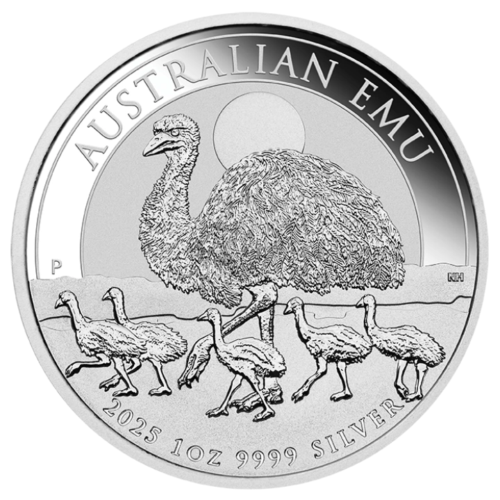 Australijski Emu 1 uncja Srebra 2025 MS 70 NGC First Day of Issue