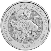The Royal Tudor Beasts: The Seymour Unicorn 1 uncja Platyny 2024