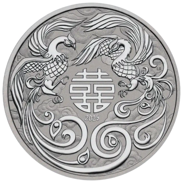 Chinese Myths and Legends: Double Phoenix 1 uncja Srebra 2025