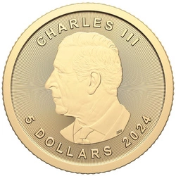 Kanadyjski Liść Klonowy 1/10 uncji Złota 2024