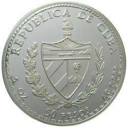 Kuba: Centenario Hatuey 5 uncji Srebra 1991