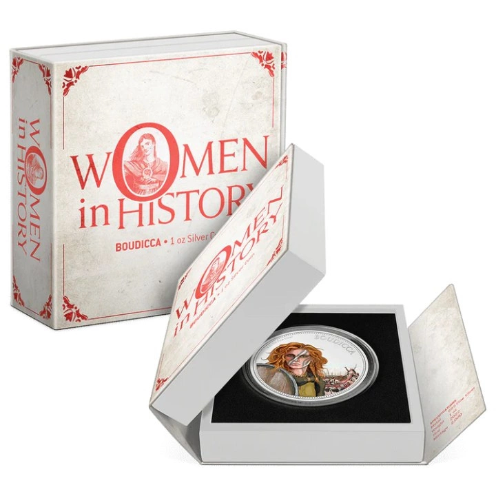Niue: Women in History – Boudicca kolorowana 1 uncja Srebra 2022 Proof