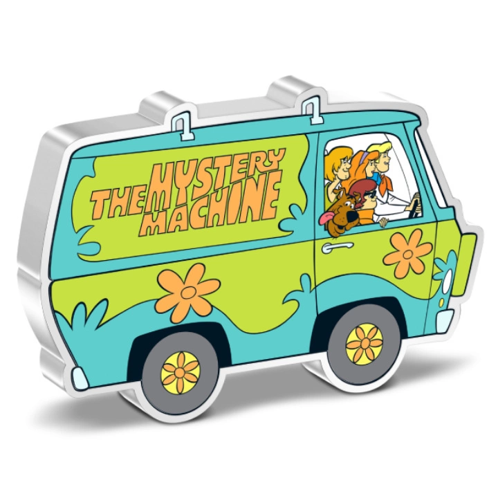 Niue: Scooby-Doo! -The Mystery Machine kolorowany 1 uncja Srebra 2023 Proof