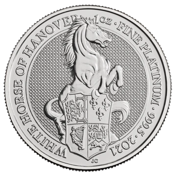 Bestie Królowej: Biały Koń Hanoweru 1 uncja Platyny 2021