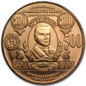 $500 William McKinley Banknote Replica 1 uncja Miedzi