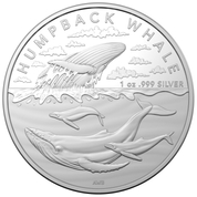 Australian Antarctic Territory - Humpback Whale 1 uncja Srebra 2023