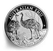 Australijski Emu 1 uncja Srebra 2019 Error