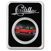 Cadillac Biarritz (1959) kolorowany 1 uncja Srebra Slab