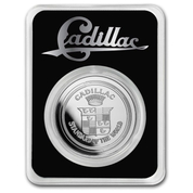 Cadillac "La Mothe Cadillac" Logo 1 uncja Srebra Slab
