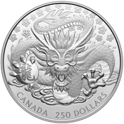 Canada: Lunar Year of the Dragon $250 Srebro 2024 Proof