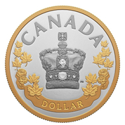 Canada: The Imperial State Crown pozłacany $1 Srebro 2022 Proof 