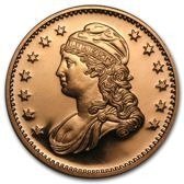 Capped Bust 1 Uncja Copper Round