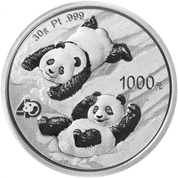 Chińska Panda 30 gramów Platyny 2022