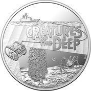 Creatures of the Deep $1 "C" Mintmark Srebro 2023 Proof