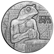 Czad: Egyptian Relic - Kek Frog God 5 uncji Srebra 2022 Antiqued Coin 