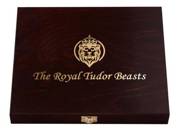 Drewniana kaseta The Royal Tudor Beasts 10 monet x 1 uncja Złota 
