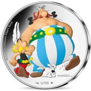 Francja: Asterix kolorowany 10 Euro Srebro 2022 Proof 