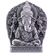 Ganesha 2 uncje Srebra 2023 Stackable Ultra High Relief Antiqued 