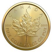 Kanadyjski Liść Klonowy 1/2 uncji Złota 2022