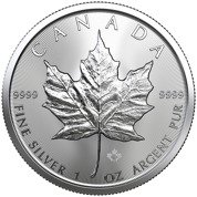 Kanadyjski Liść Klonowy 1 uncja Srebra 2019