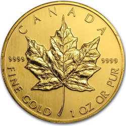 Kanadyjski Liść Klonowy 1 uncja Złota 1991