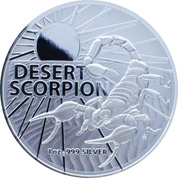 Najniebezpieczniejsze stworzenia Australii: Desert Scorpion 1 uncja Srebra 2022