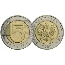 Narodowy Bank Polski 5 zł z Woreczka Menniczego Moneta z 2023 UNC