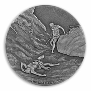 Niue: Biblical - Death of Abel 2 uncje Srebra 2017 Proof Antiqued Coin 